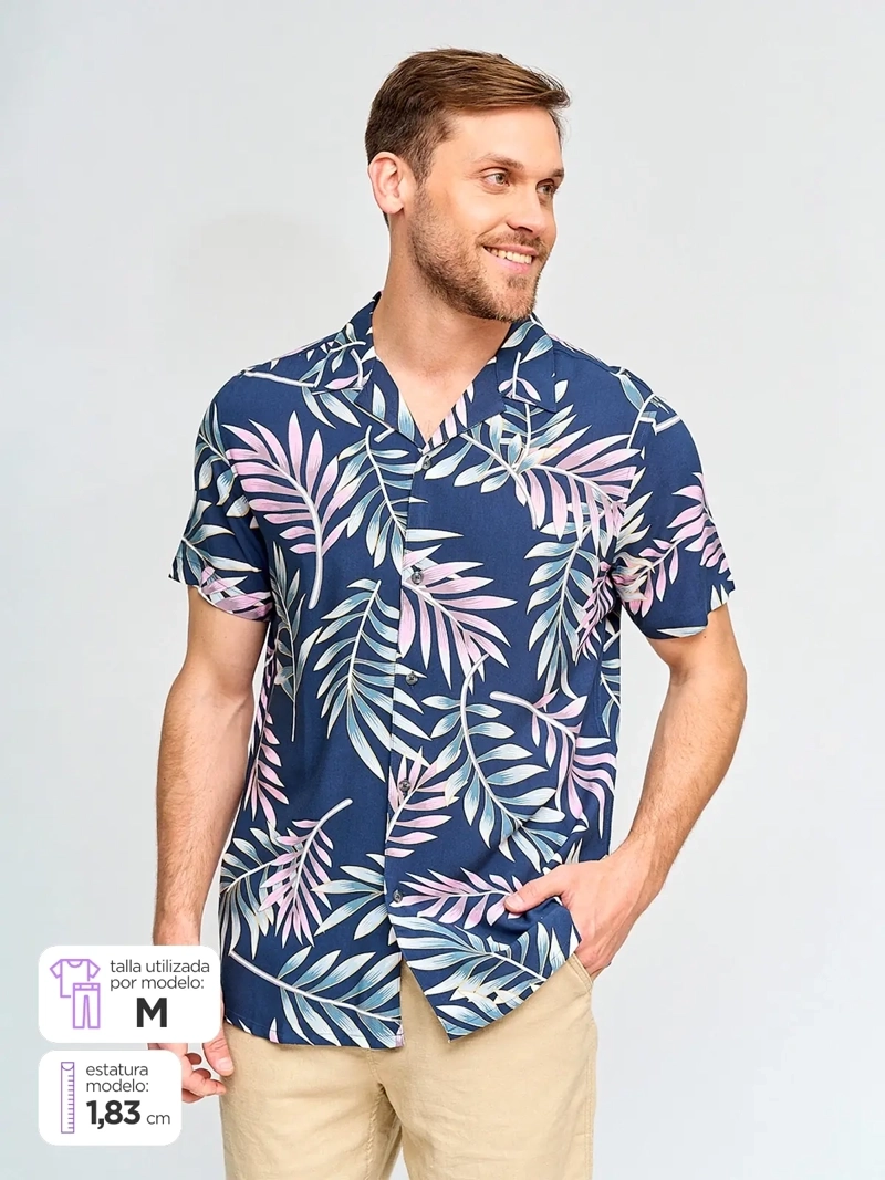 CAMISA HOMBRE KENNETH STEVENS MANGA CORTA - 1