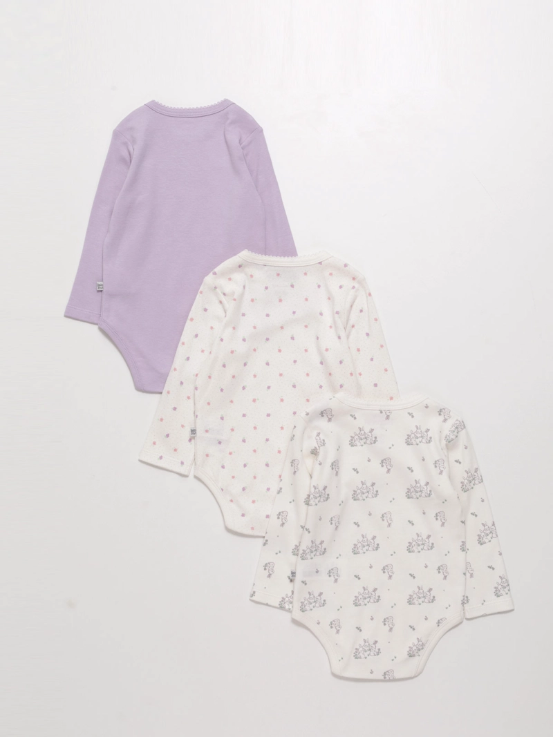 PACK X3 BODIES ALGODÓN NIÑA BABY HARVEST - 2