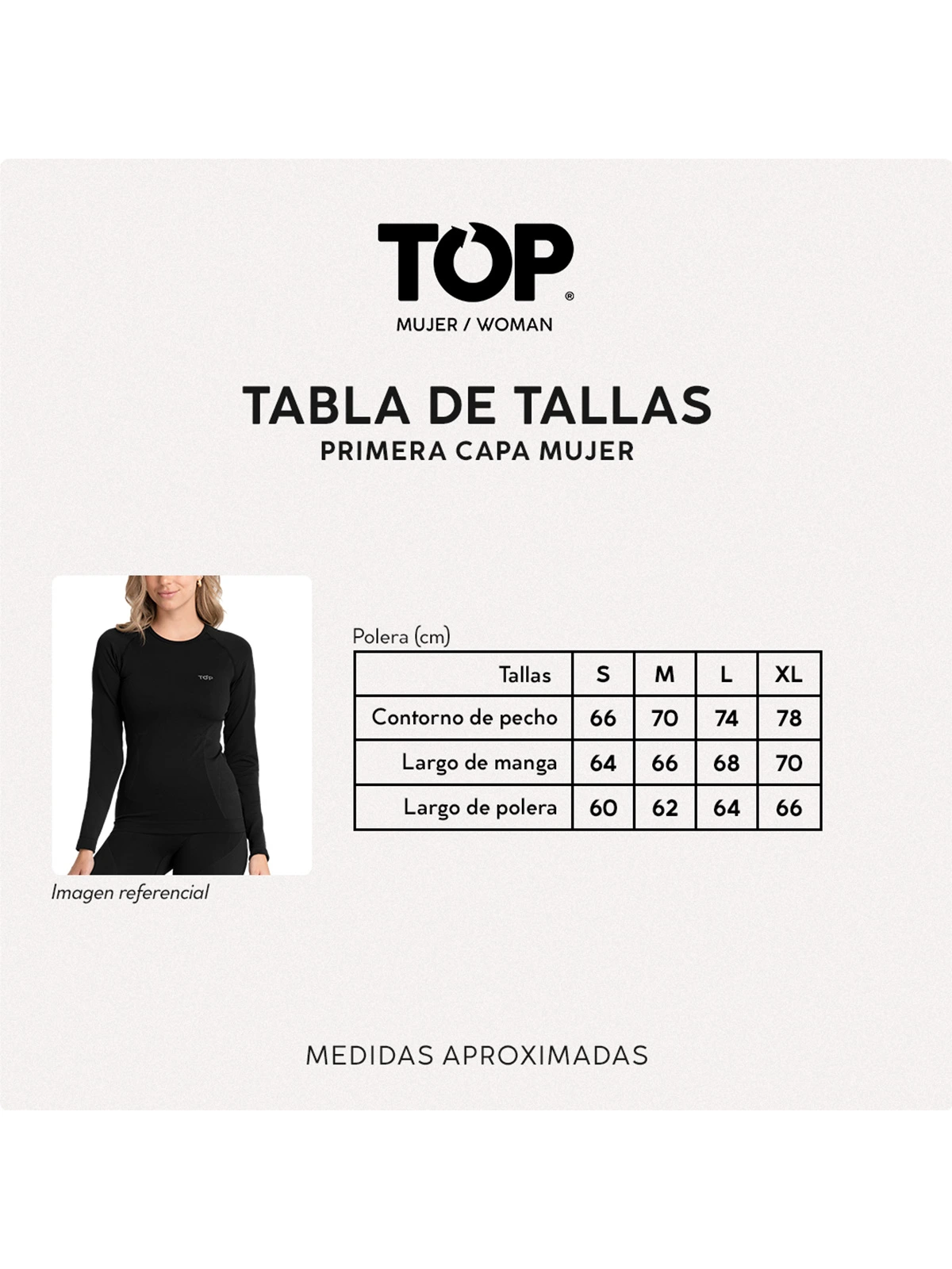 PRIMERA CAPA MUJER TOP NEGRO M187MC1 - 4
