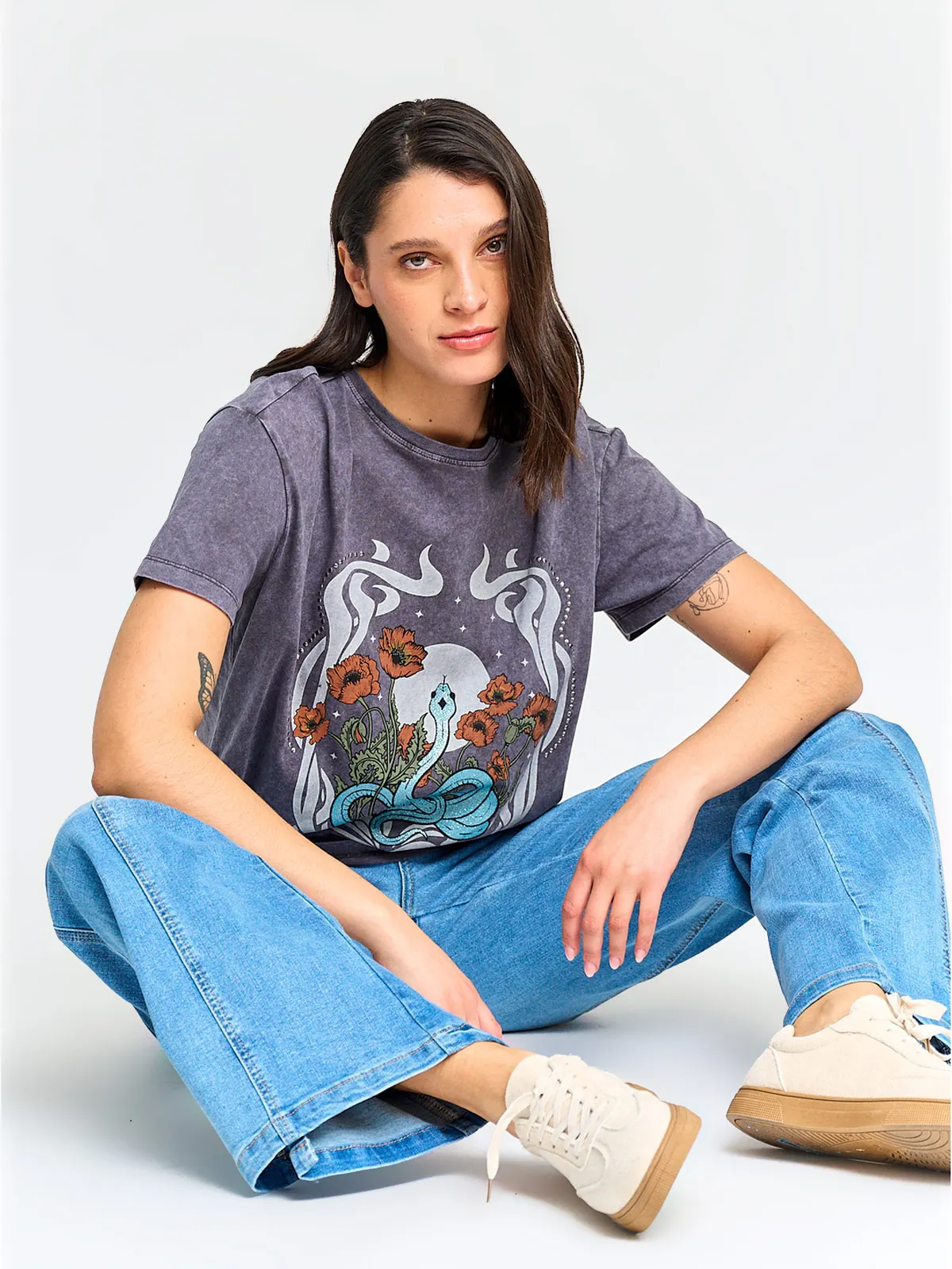POLERA MUJER BARBADOS ALGODÓN TACHAS - 4