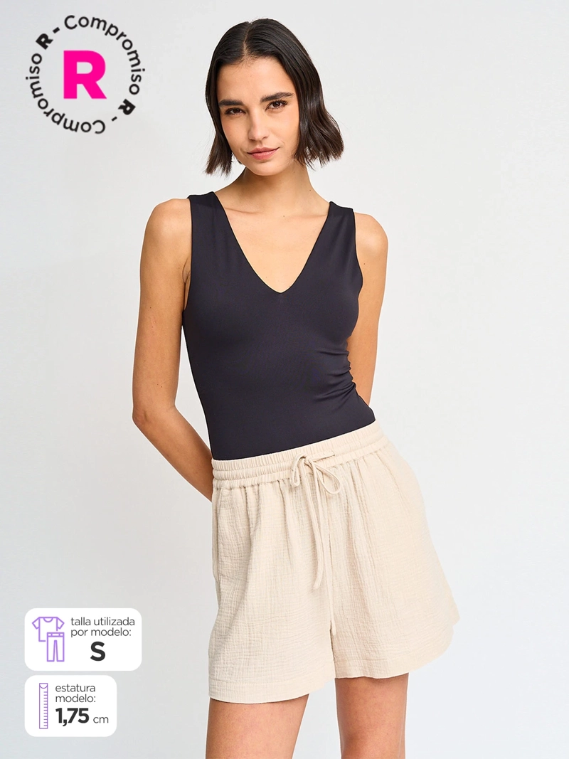 POLERA MUJER MARQUIS BODY ESCOTE EN V - 1