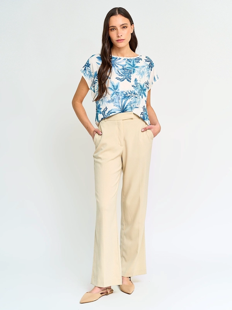 POLERA MUJER CACHAREL MANGA CORTA ESTAMPADA - 4