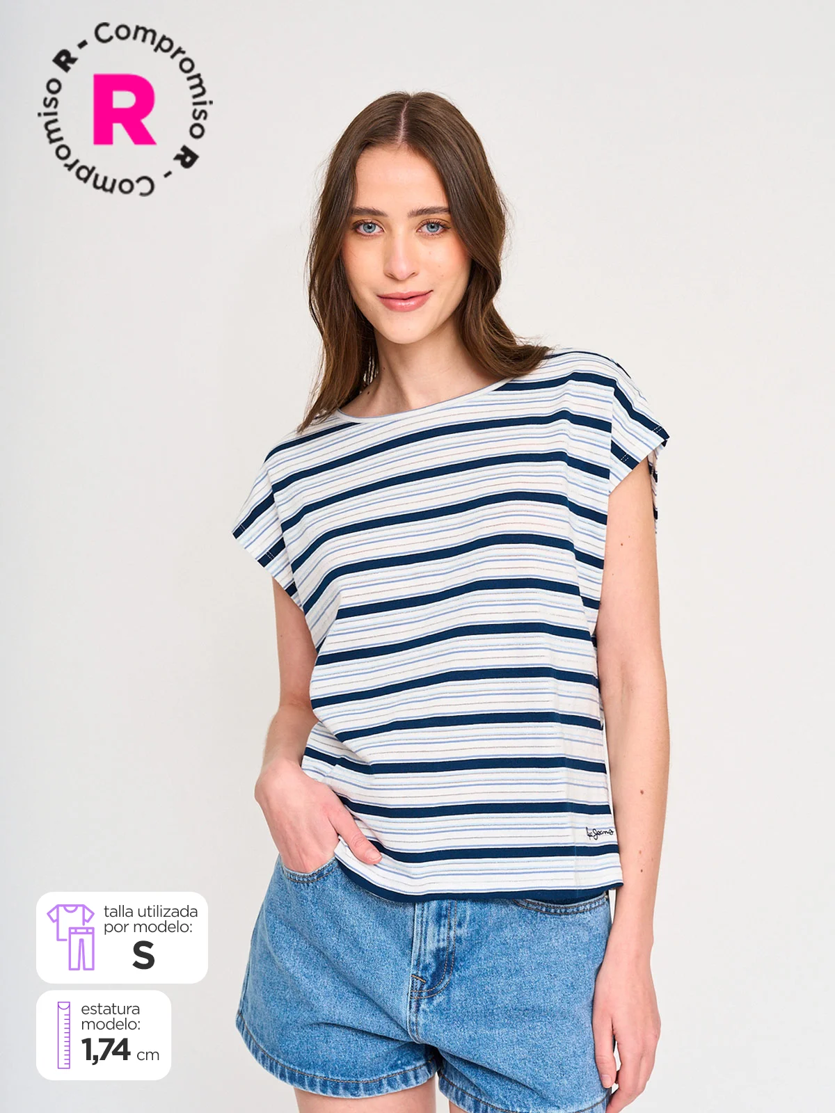 POLERA MUJER PEPE JEANS ALGODÓN RAYADA