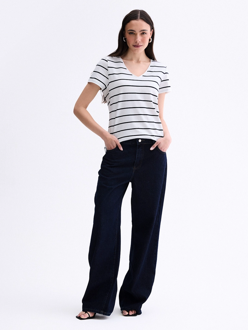 POLERA MUJER MARQUIS ALGODÓN CUELLO EN V - 1