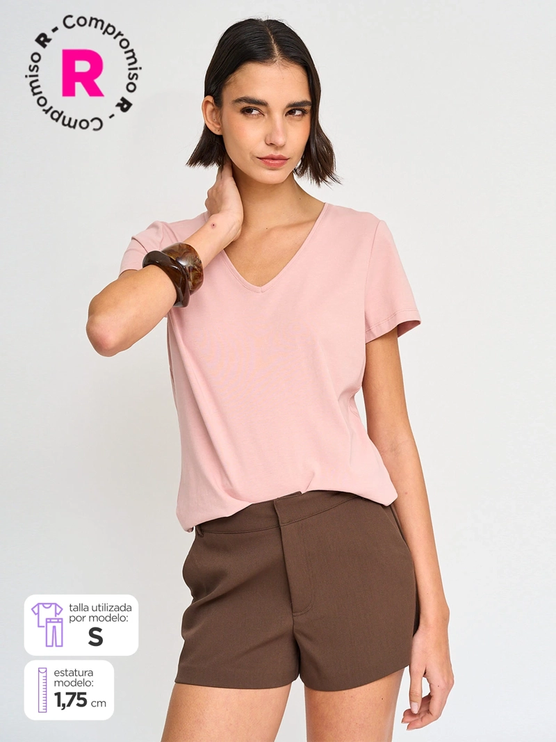 POLERA MUJER MARQUIS ALGODÓN CUELLO EN V