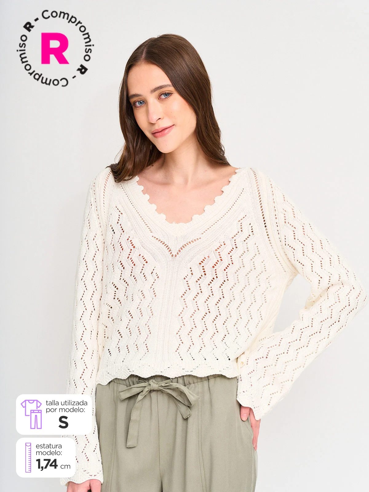 SWEATER MUJER PEPE JEANS ALGODÓN CALADO