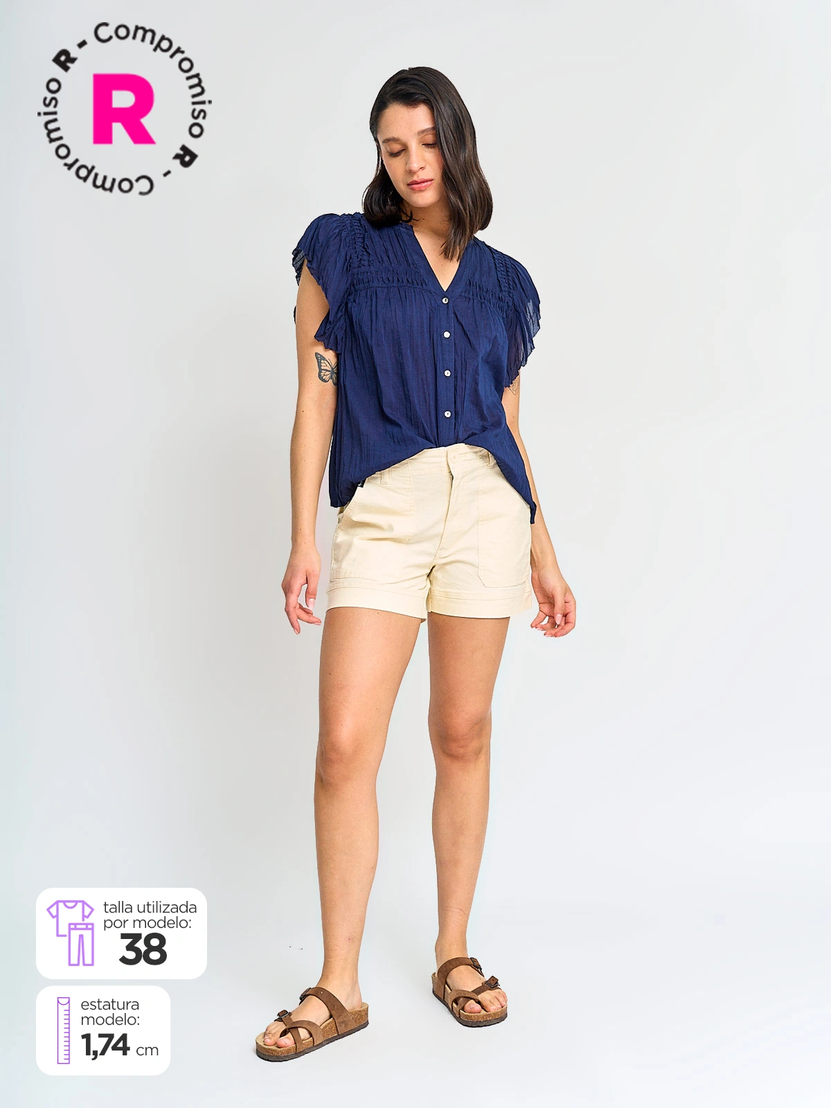 SHORT MUJER PEPE JEANS ALGODÓN  - 1