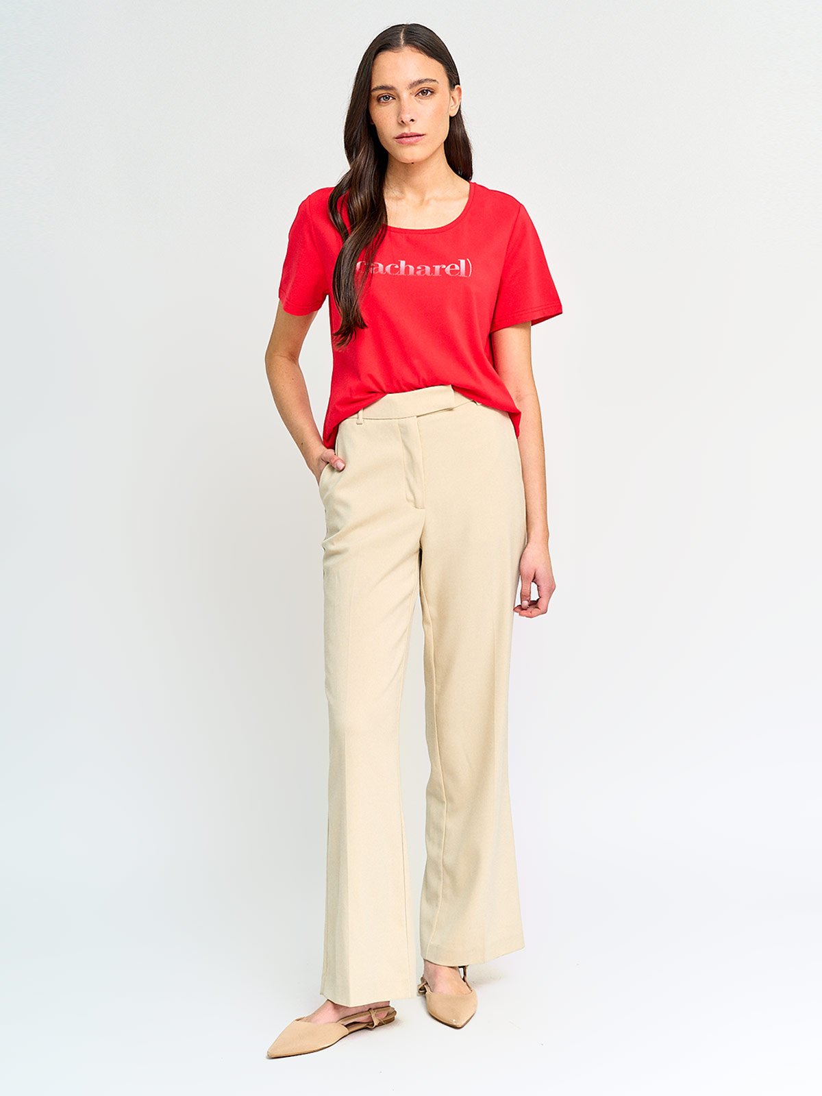POLERA MUJER CACHAREL ALGODÓN MANGA CORTA - 4