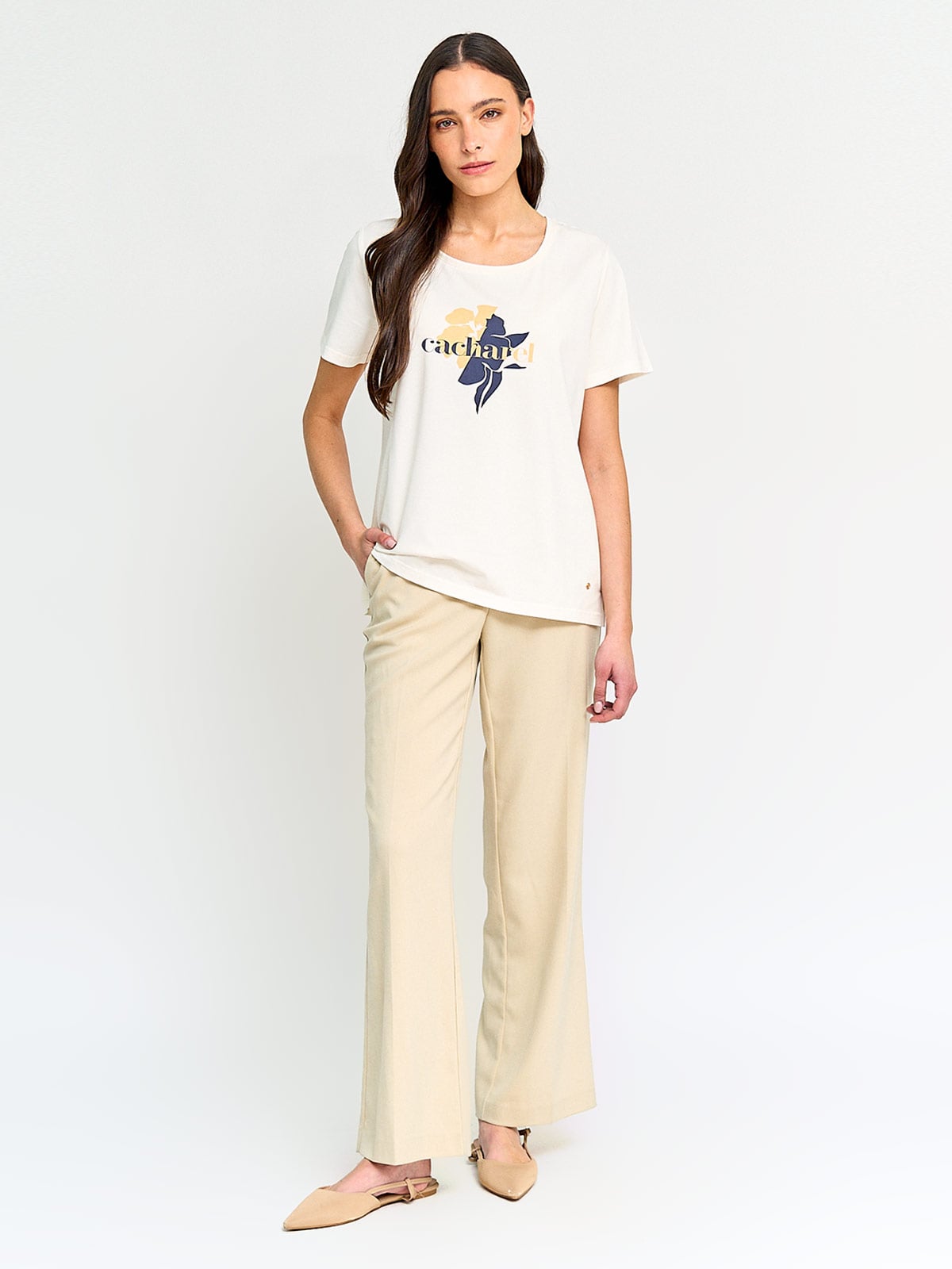 POLERA MUJER CACHAREL ALGODÓN MANGA CORTA - 4