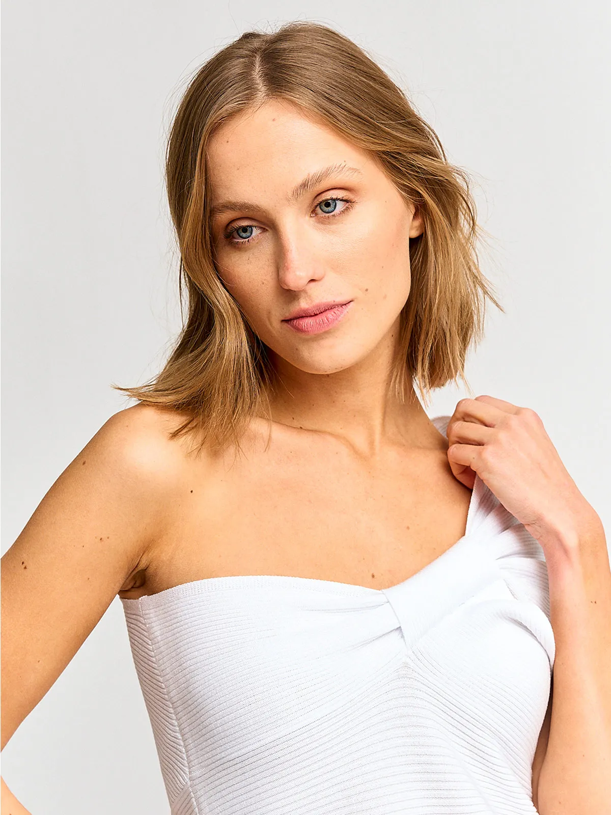 POLERA MUJER MARQUIS UN HOMBRO TEJIDA - 3