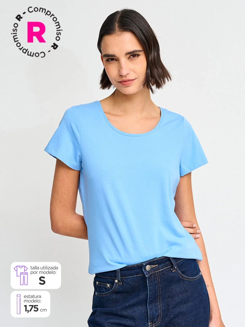 POLERA MUJER MARQUIS ALGODÓN MANGA CORTA