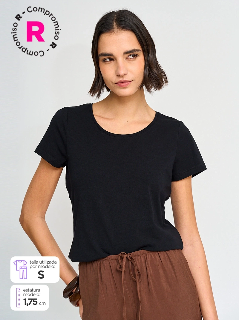 POLERA MUJER MARQUIS ALGODÓN MANGA CORTA
