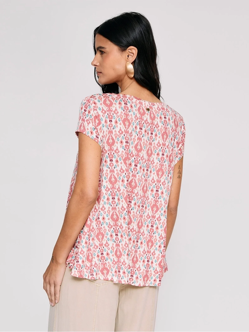 POLERA MUJER TATIENNE MANGA CORTA ESTAMPADA - 2