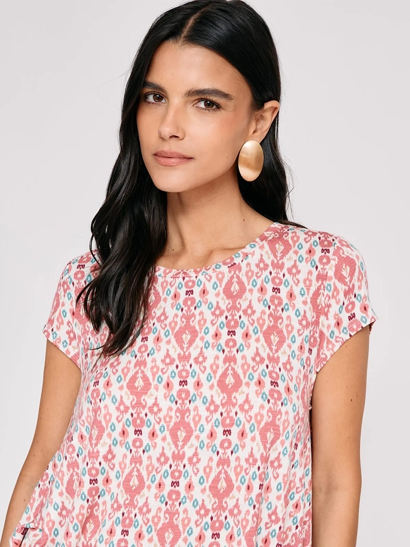 POLERA MUJER TATIENNE MANGA CORTA ESTAMPADA - 3