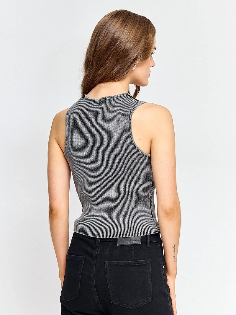 POLERA MUJER BARBADOS ALGODÓN SIN MANGAS TACHAS - 2