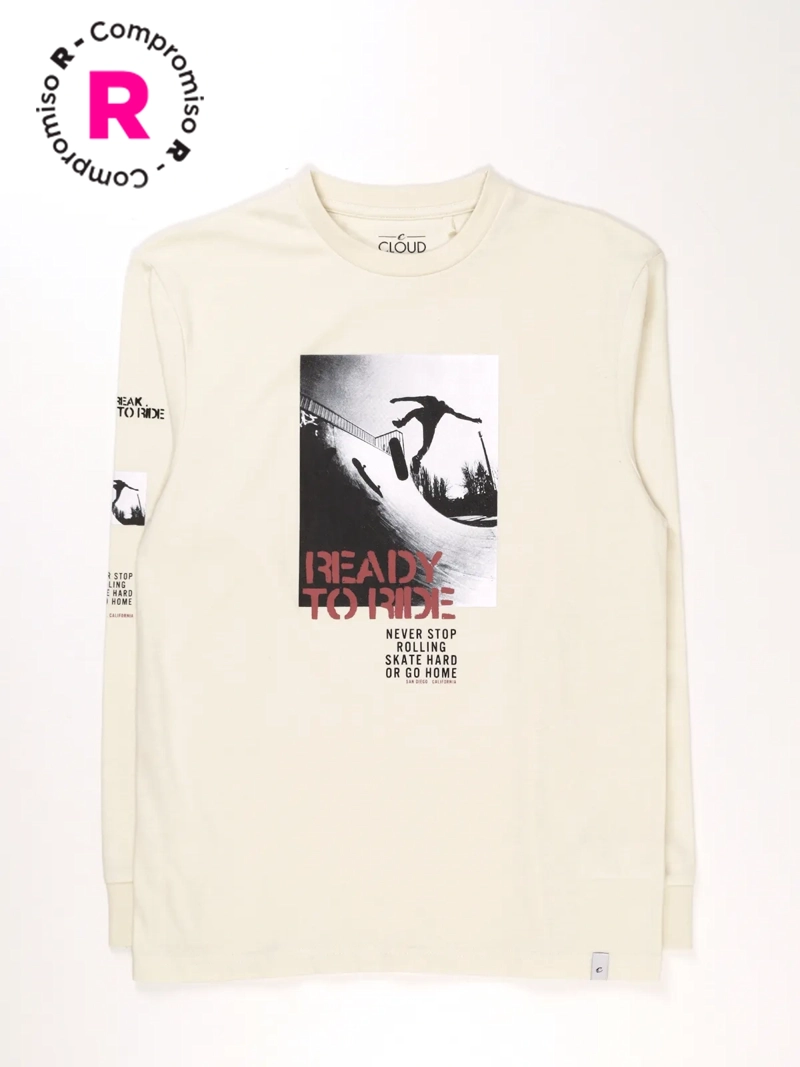 POLERA MANGA LARGA ALGODÓN NIÑO CLOUDBREAK ESTAMPADA I26 - 1