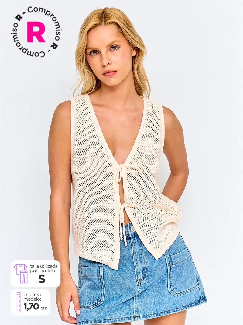 SWEATER MUJER BARBADOS ALGODÓN SIN MANGAS - 1