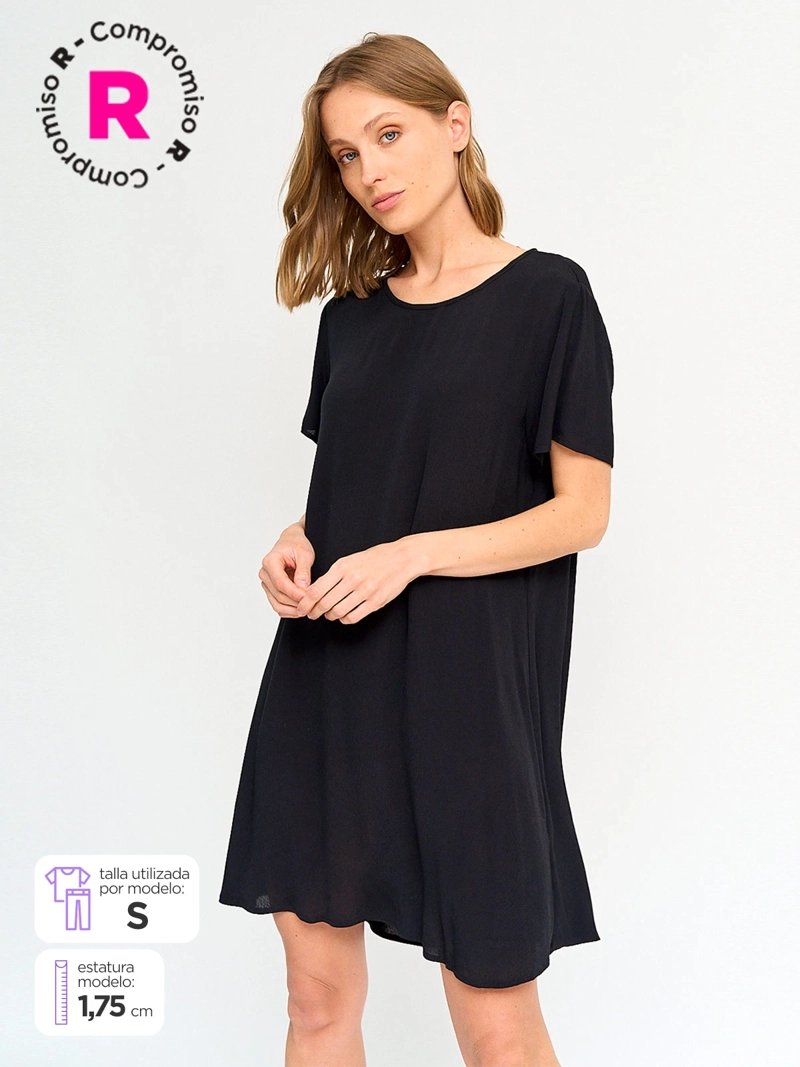VESTIDO MUJER MARQUIS MANGA CORTA - 1