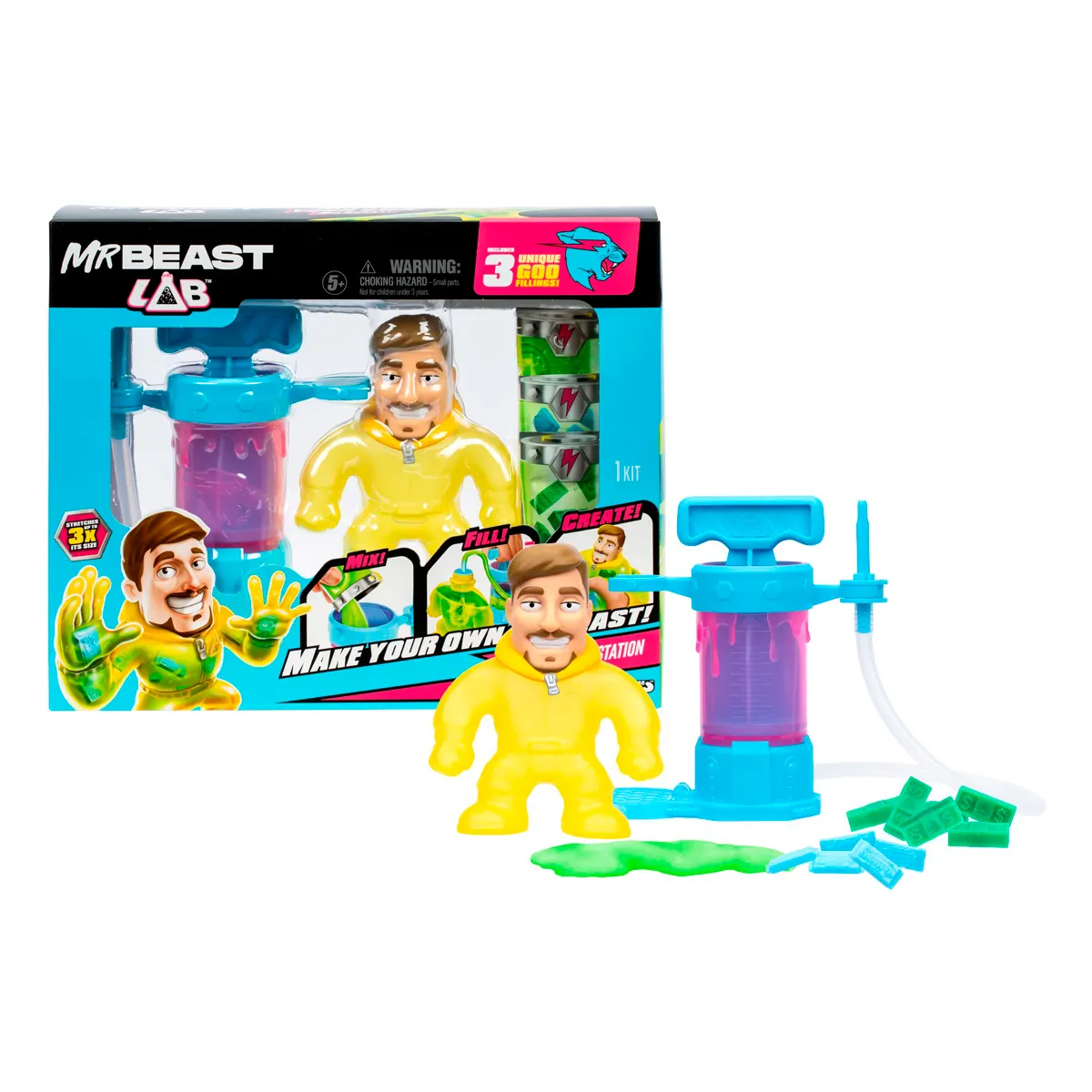 FIGURA DE ACCIÓN MOOSE TOYS MR BEAST LAB SET CREADOR DE HÉROES - 1
