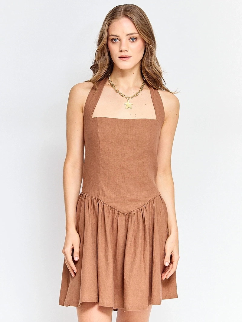 VESTIDO MUJER BARBADOS LINO CORTO - 2