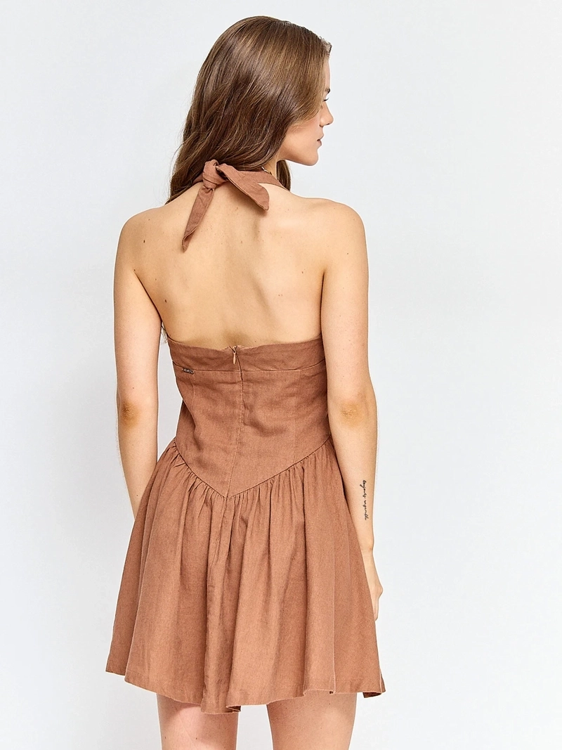VESTIDO MUJER BARBADOS LINO CORTO - 3