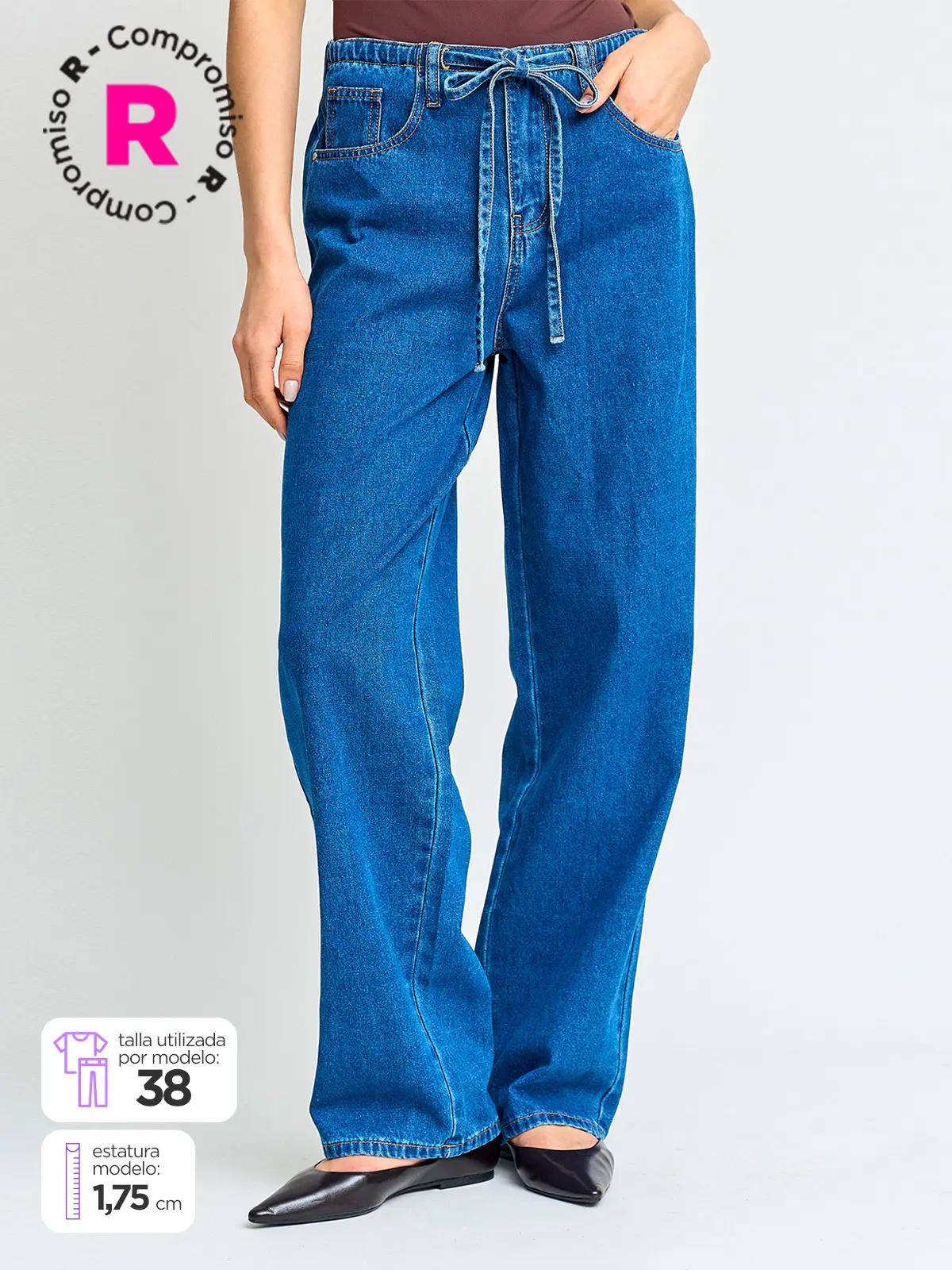 JEANS MUJER MARQUIS ALGODÓN LAZO - 1