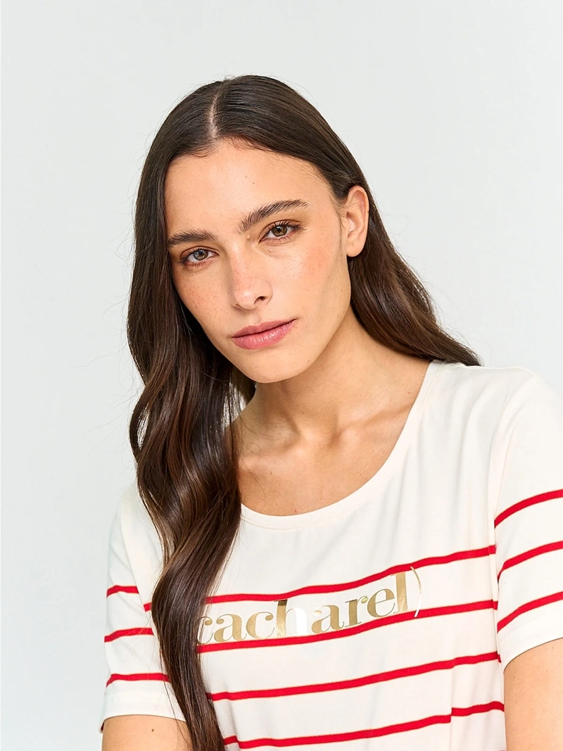 POLERA MUJER CACHAREL ALGODÓN MANGA CORTA - 3