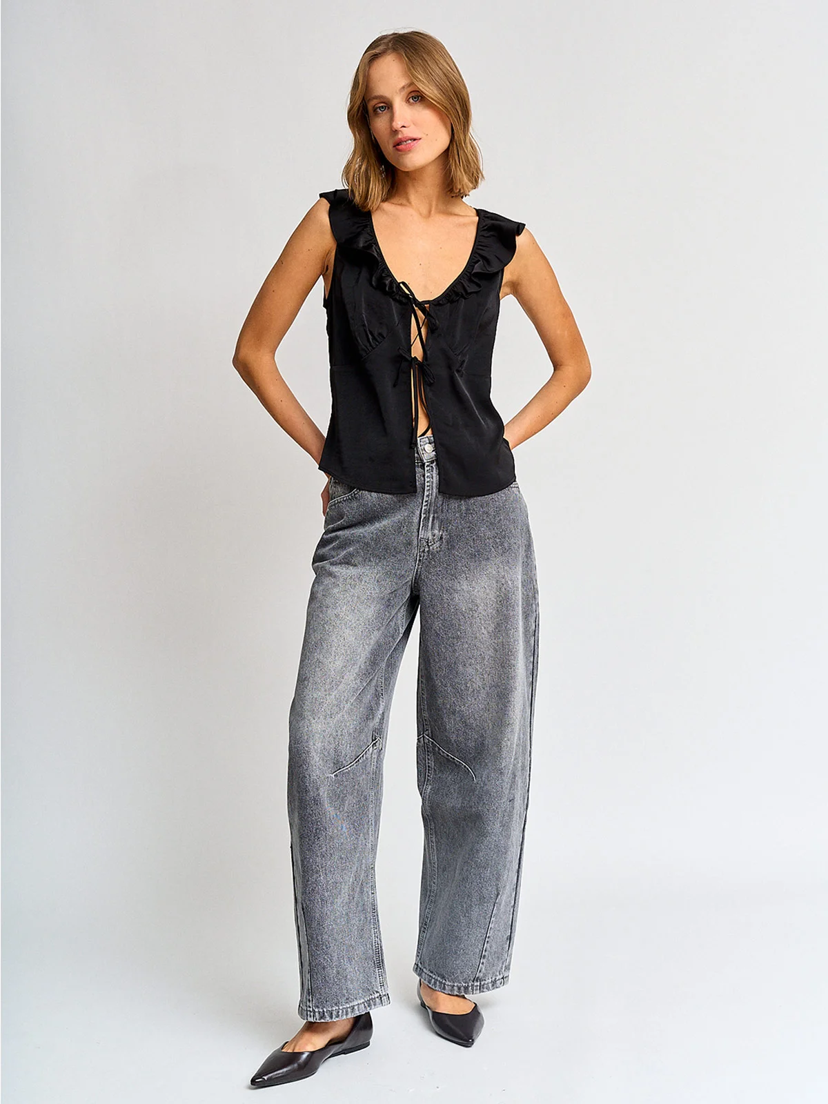 BLUSA MUJER MARQUIS LAZO SATINADA - 4