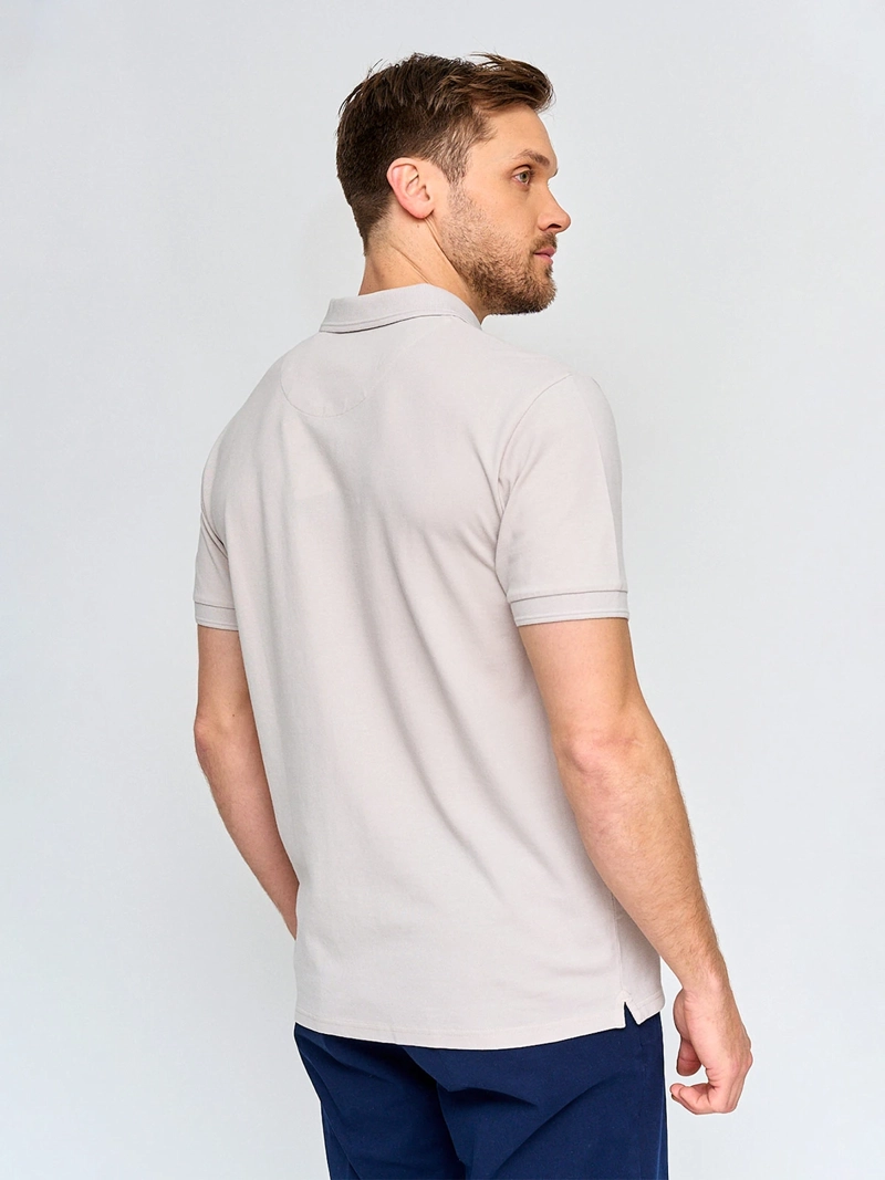POLERA HOMBRE CACHAREL ALGODÓN CUELLO POLO MANGA CORTA LAVADA - 2