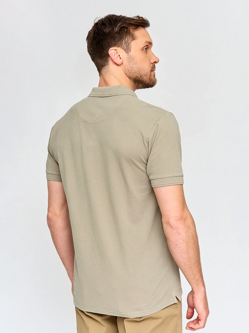 POLERA HOMBRE CACHAREL ALGODÓN CUELLO POLO MANGA CORTA LAVADA - 2