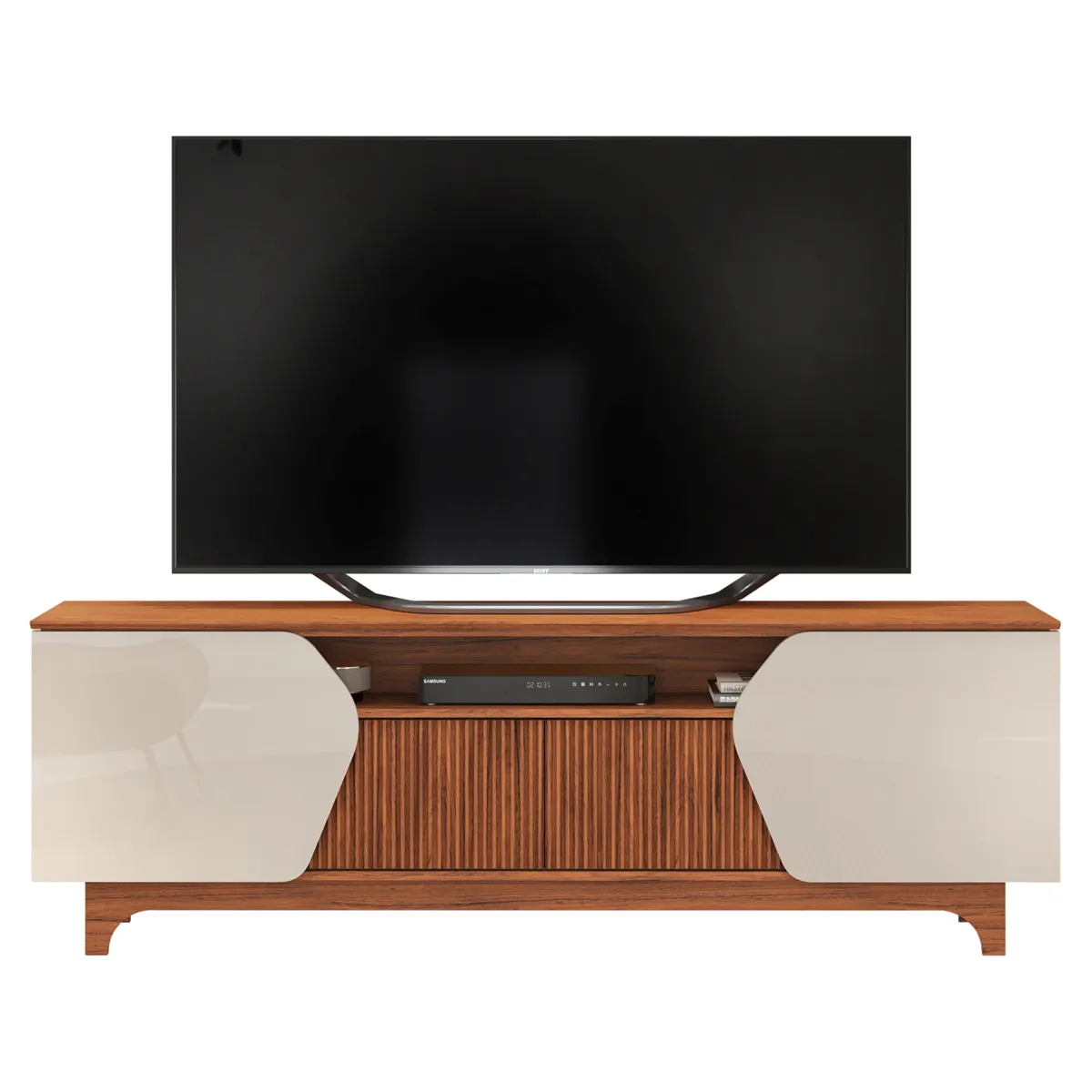 RACK DI PORETTI DESIGN HELO 75" 4P CAFÉ CLARO - 1