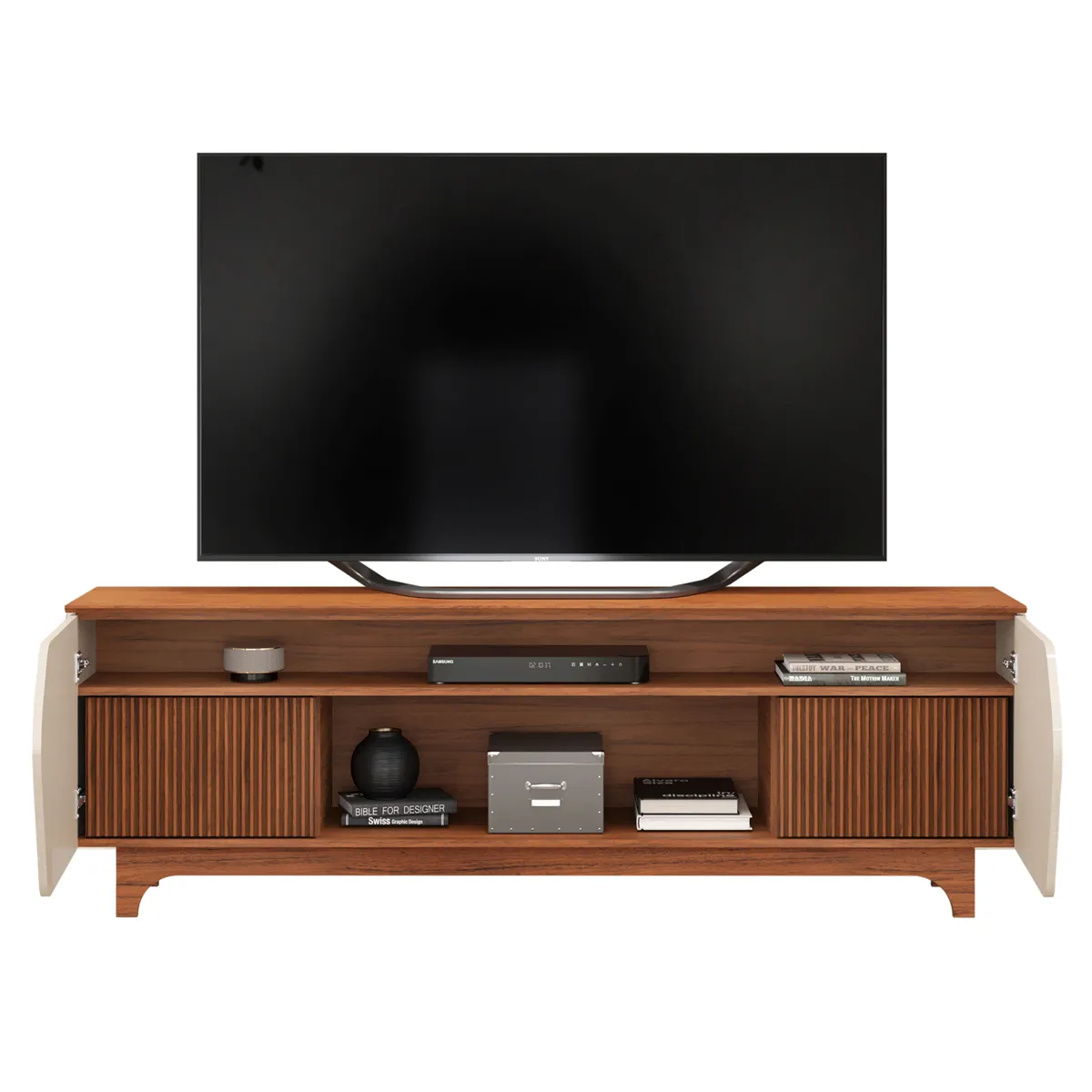 RACK DI PORETTI DESIGN HELO 75" 4P CAFÉ CLARO - 3