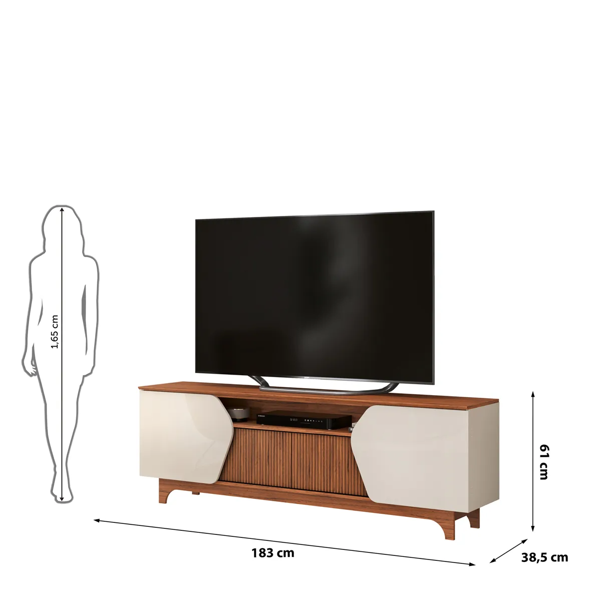 RACK DI PORETTI DESIGN HELO 75" 4P CAFÉ CLARO - 4