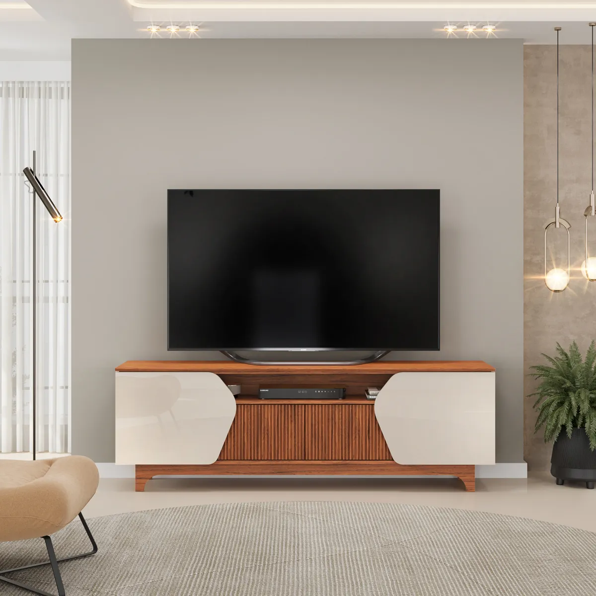 RACK DI PORETTI DESIGN HELO 75" 4P CAFÉ CLARO - 7