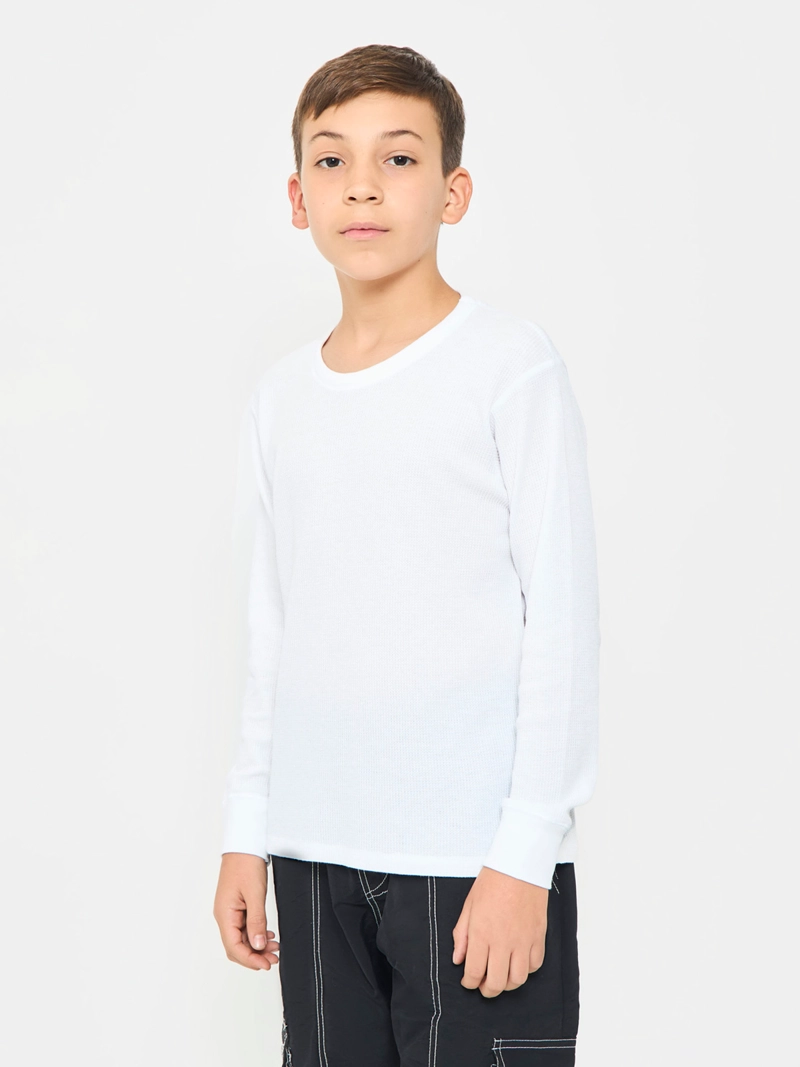 PACK 2 CAMISETAS MANGA LARGA NIÑO PALMERS BLANCO CUELLO REDONDO - 1