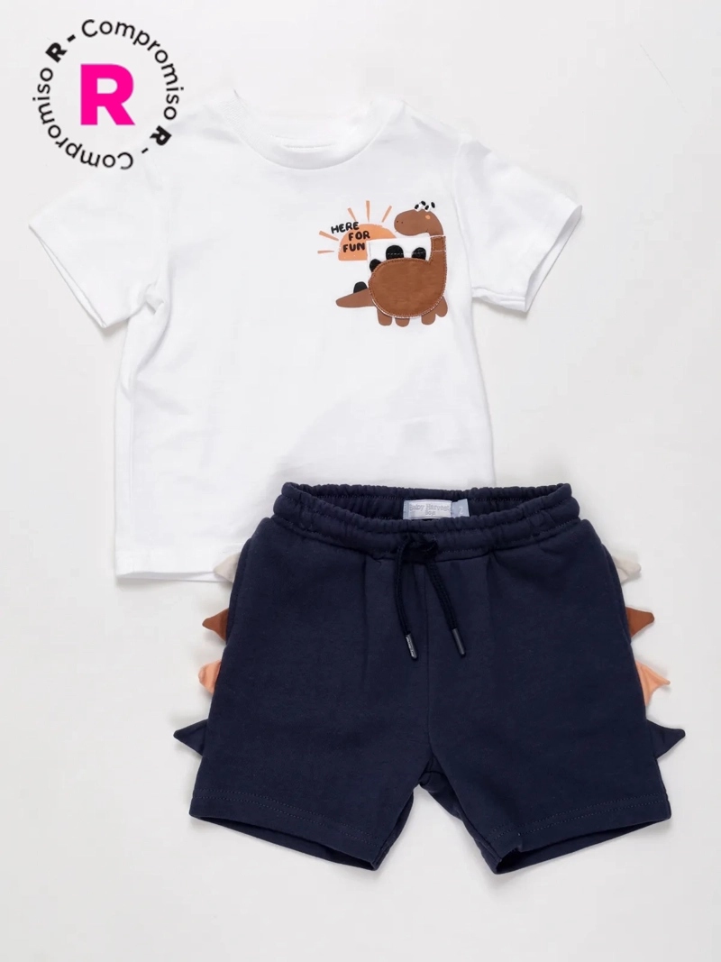 CONJUNTO MANGA CORTA NIÑO BABY HARVEST DINO - 1