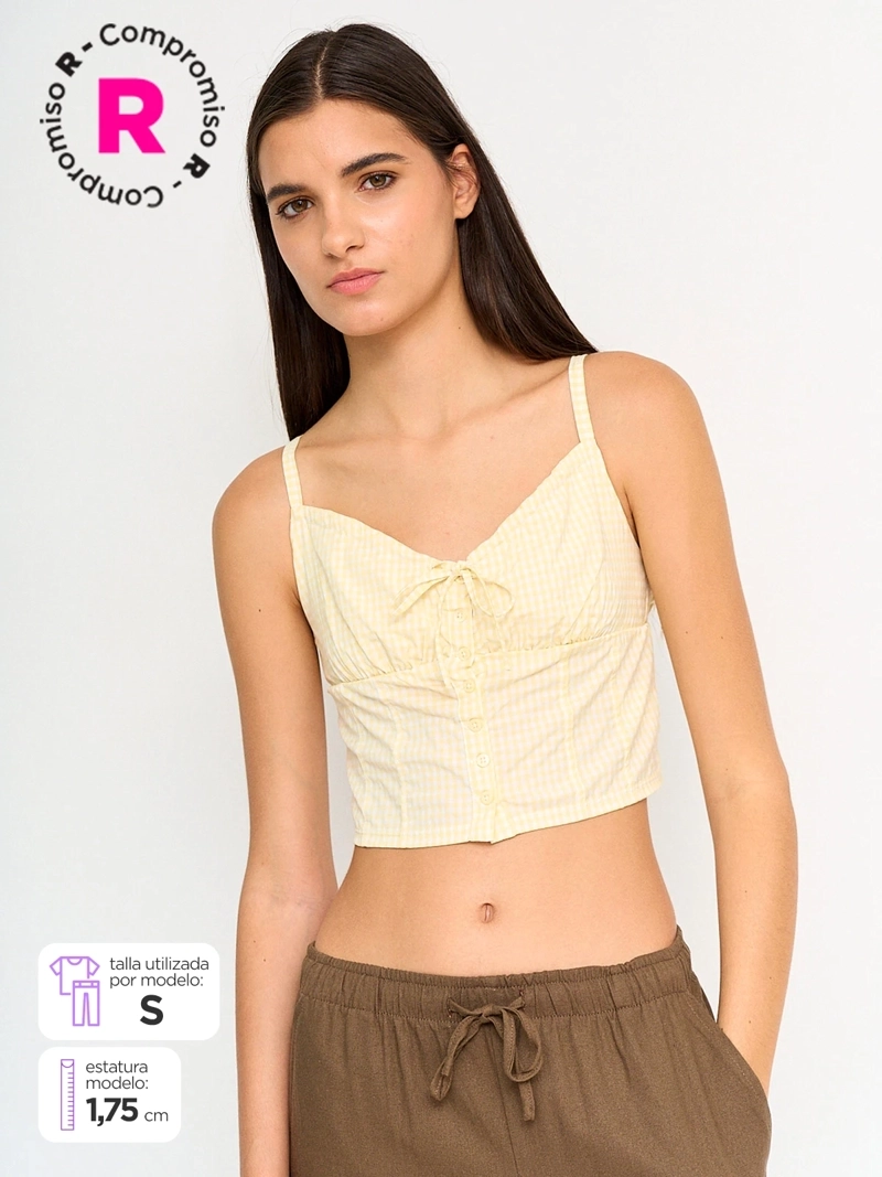 BLUSA MUJER INDEX SIN MANGAS TIPO CORSET - 1