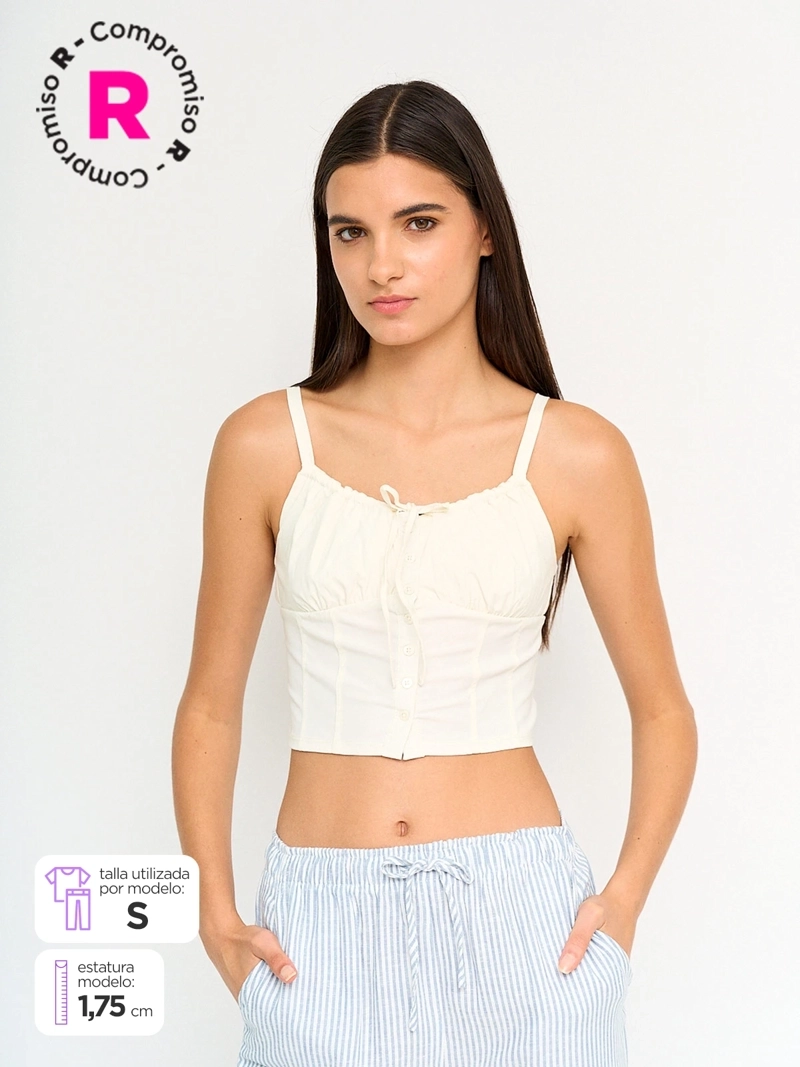 BLUSA MUJER INDEX SIN MANGAS TIPO CORSET - 1