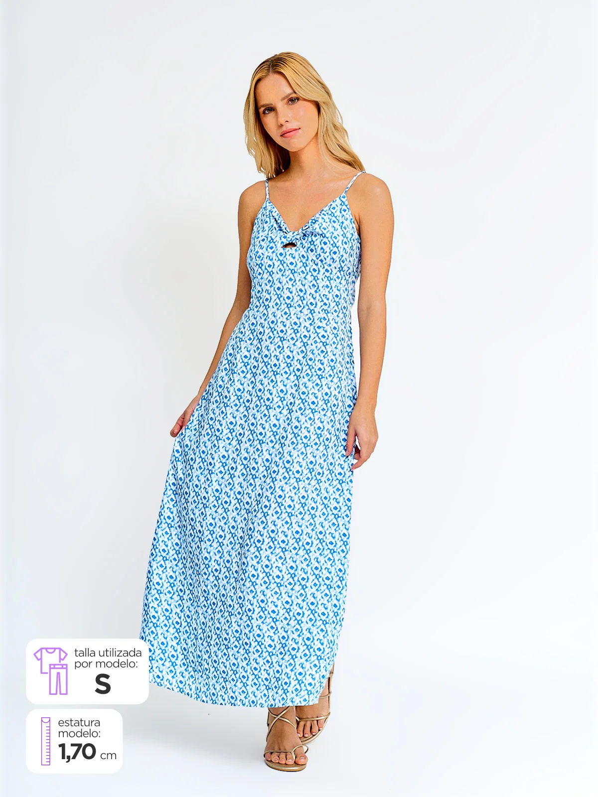 VESTIDO MUJER INDEX LARGO FLUIDO - 1