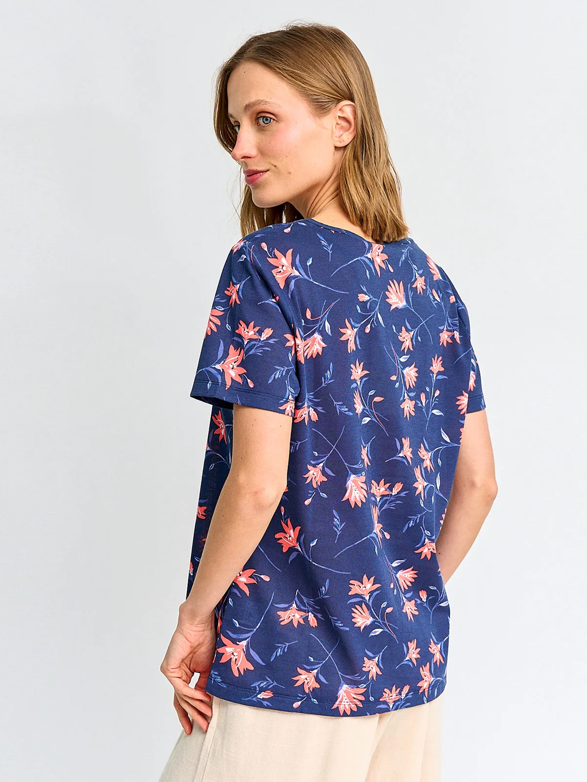 POLERA MUJER AZIZ MANGA CORTA ESTAMPADA - 2