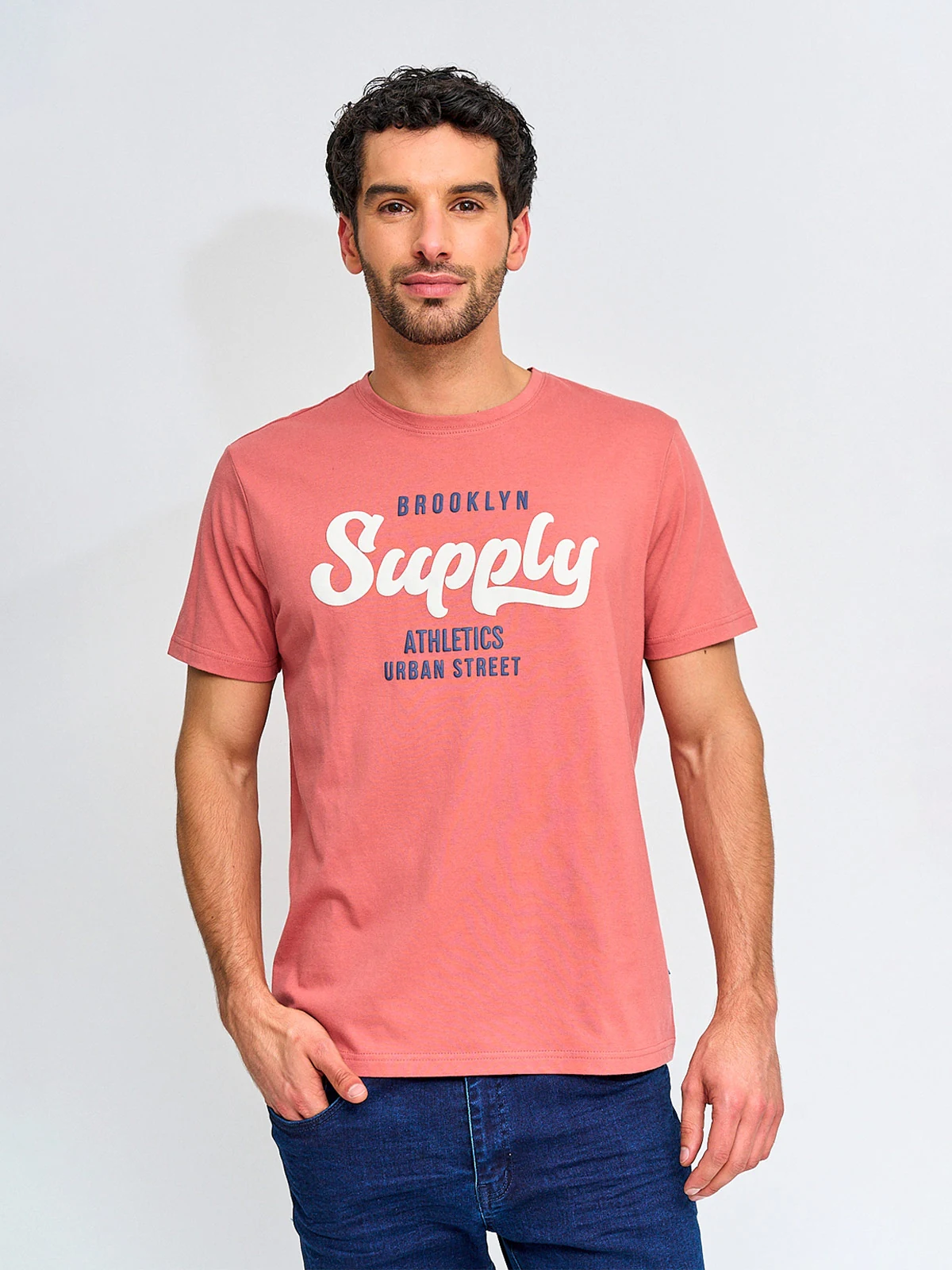 POLERA HOMBRE ROBERT LEWIS ALGODÓN MANGA CORTA