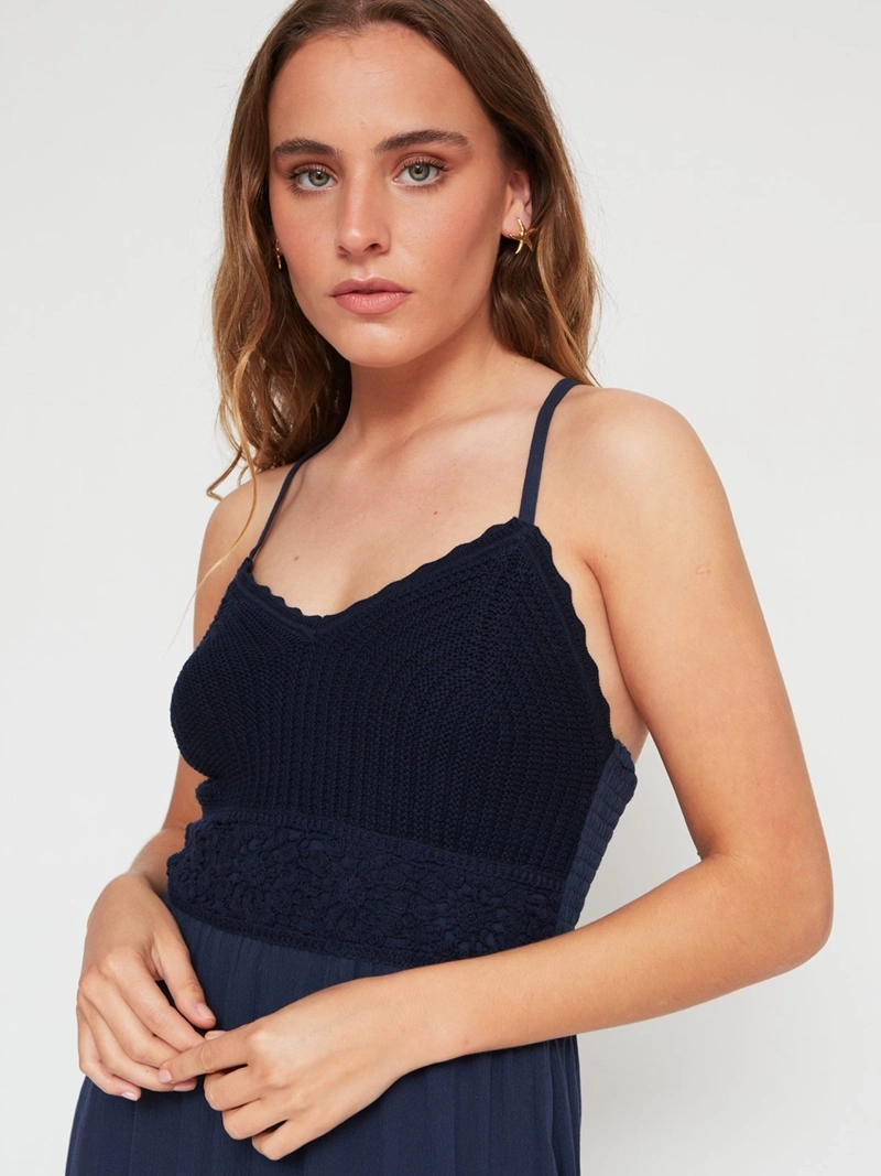 VESTIDO MUJER INDEX LARGO MACRAMÉ - 4