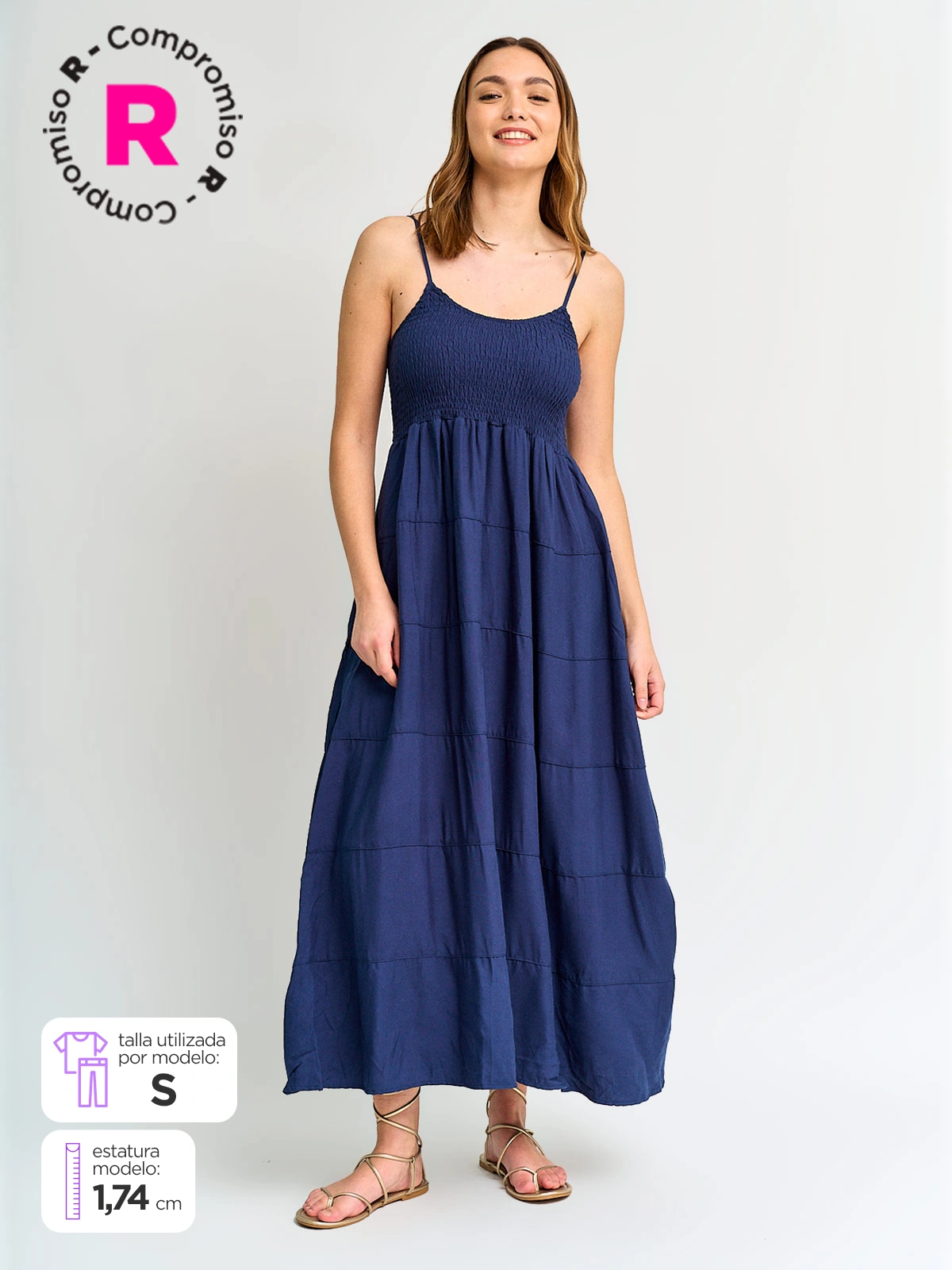 VESTIDO MUJER INDEX LARGO CAPAS - 1