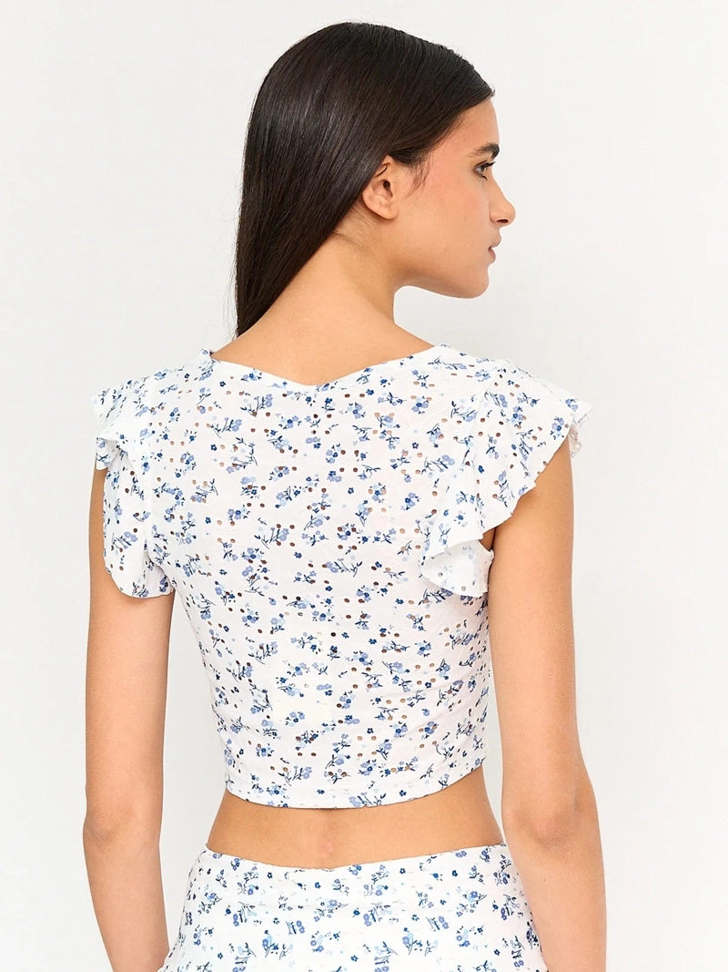 POLERA MUJER INDEX SIN MANGAS BRODERIE VUELOS - 2
