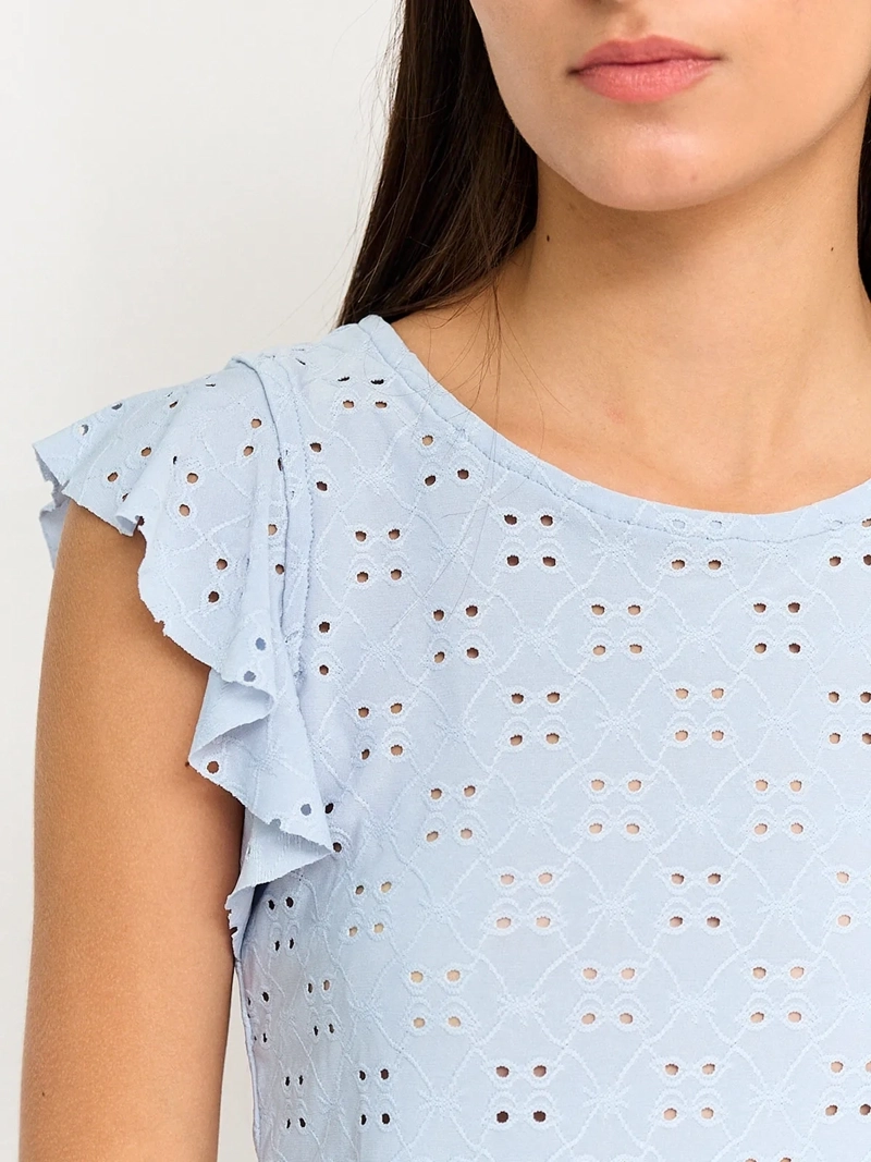 POLERA MUJER INDEX SIN MANGAS BRODERIE VUELOS - 3