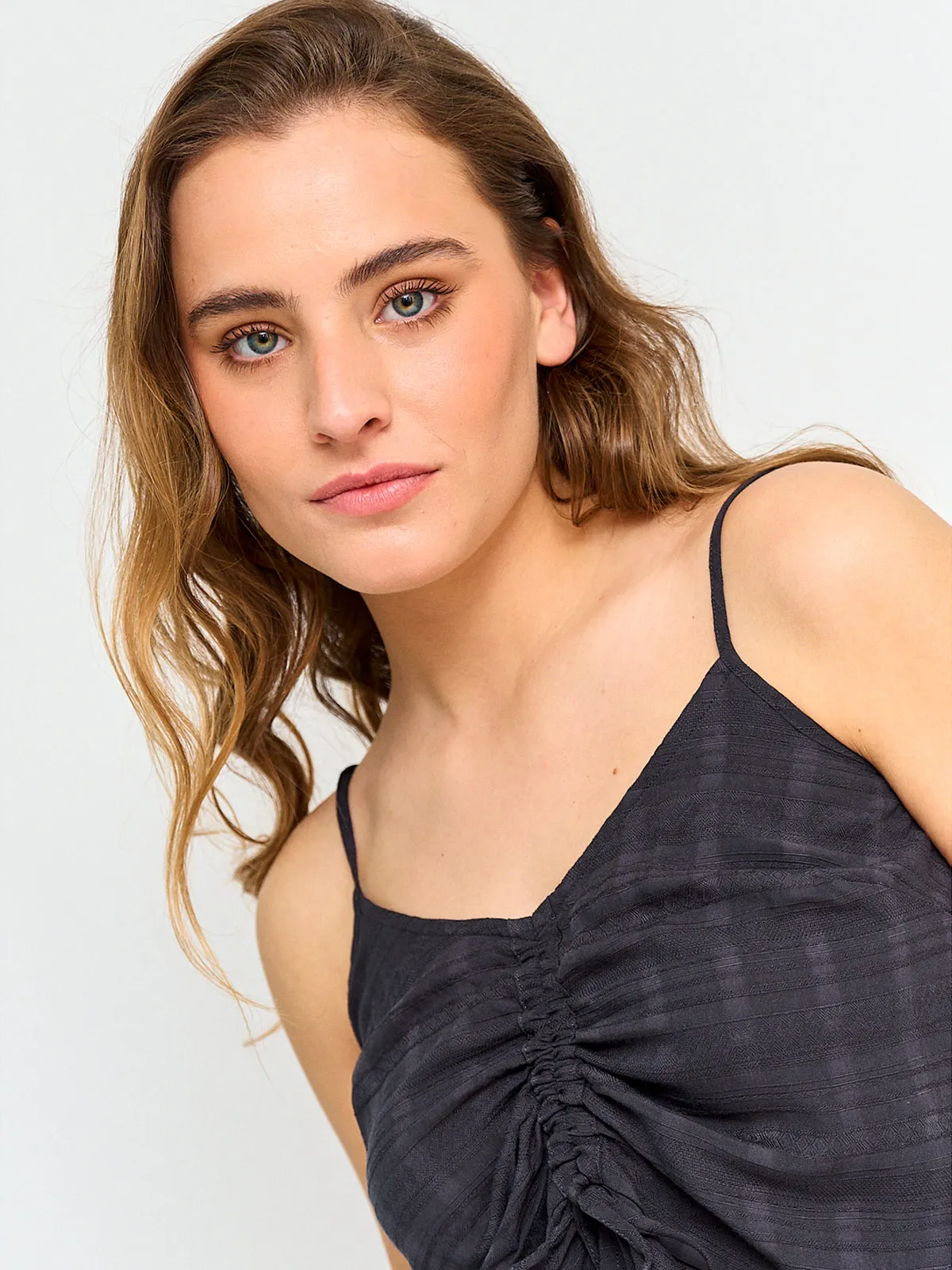 BLUSA MUJER BARBADOS SIN MANGAS RECOGIDO - 3