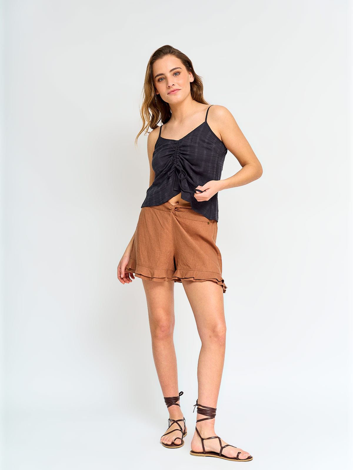 BLUSA MUJER BARBADOS SIN MANGAS RECOGIDO - 4