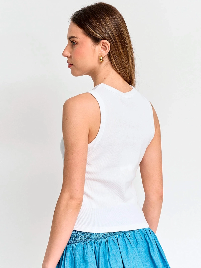 POLERA MUJER INDEX ALGODÓN SIN MANGAS BÁSICA - 2