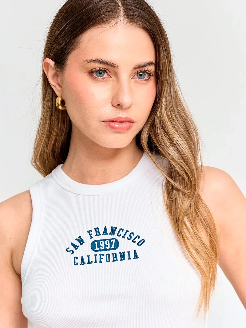 POLERA MUJER INDEX ALGODÓN SIN MANGAS BÁSICA - 3