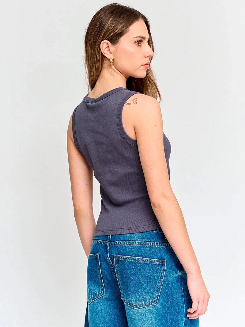 POLERA MUJER INDEX ALGODÓN SIN MANGAS BÁSICA - 2
